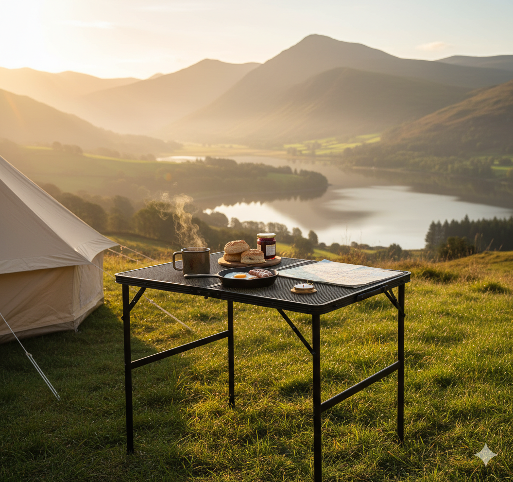 Folding Steel Mesh Camping Table – Compact & Large Variants Available